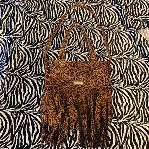 Steve Madden Leopard Fringe Purse